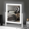 Lighted Makeup Mirror with Lights, 3 Color Modes, 5X Magnification, 360° Rotation - White
