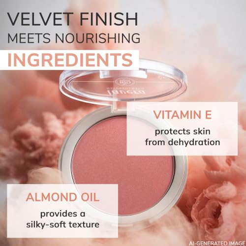 Lavera Velvet Blush Powder Pink Orchid 02 - Shimmering Pink Face Blush with Almond Oil & Vitamin E - Velvety Texture - 5g - Variation: Pink Orchid