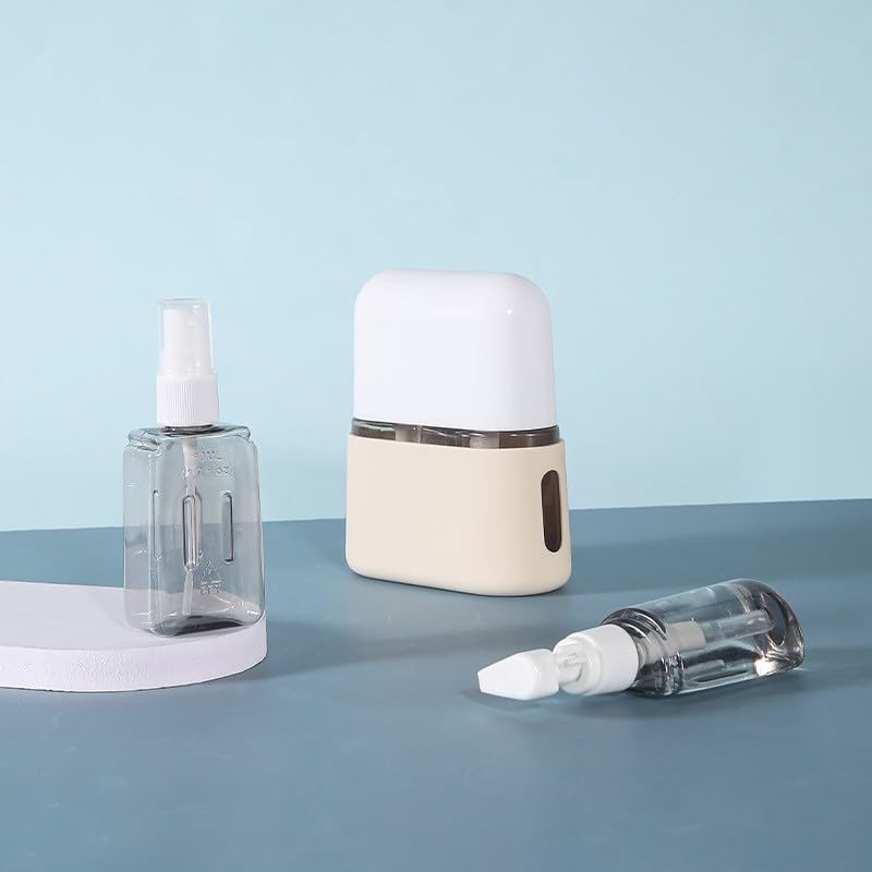 Prinaight 4 Piece Clear Travel Toiletries Liquid Bottle Set for Airport Hand Luggage Case (Green)