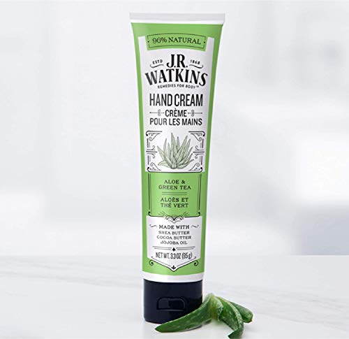 Natural Body Cream with Aloe & Green Tea - Hydrating 3.3oz Tubes, Pack of 4