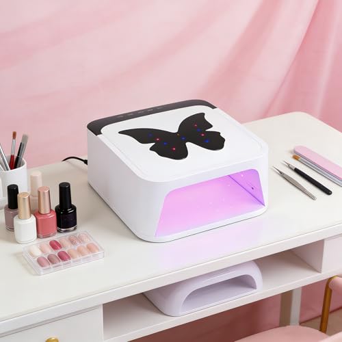 UV LED Nail Lamp for Gel Polish - Fast Curing Manicure & Pedicure Dryer with 42 High-Power LEDs, 4 Timer Settings & Auto Sensor