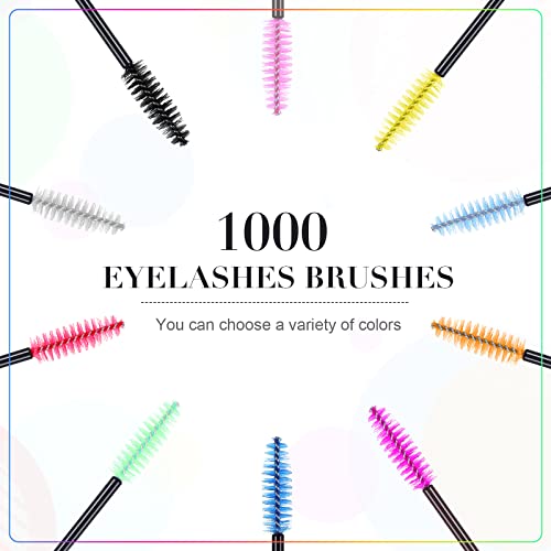 Disposable Mascara Wands Set - 1000 Pieces in 10 Colors for Makeup & Beauty