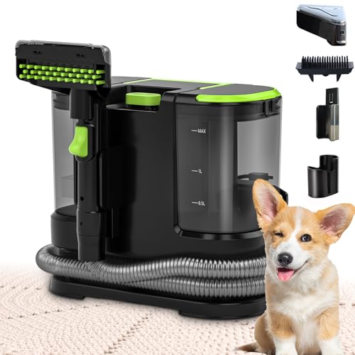HOMLOVE 21 KPa Portable Carpet & Upholstery Cleaner Machine – Green