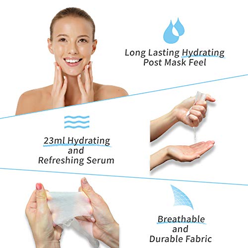 Hydrating Squalene Face Mask Sheets for Moisturizing & Revitalizing Skin - 8 Sheets