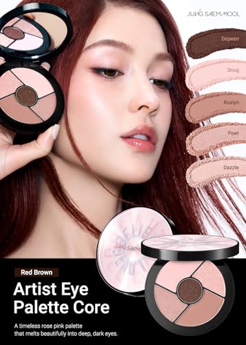 JUNG SAEM MOOL Artist Eye Palette Core Red Brown - 5 Natural Eyeshadow Shades