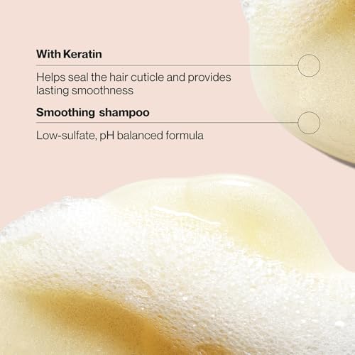 Suave Keratin Infusion Smoothing Shampoo 2-Size Bundle, Gentle Everyday Cleanser for Smooth, Manageable Hair, 48H Frizz Control
