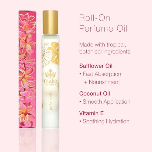 Malie Organics Plumeria Perfume Oil Roll-On - Organic Hawaiian Fragrance