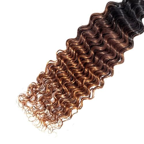 Deep Wave Human Hair Bundle 30 Inch - Omber 1B/4/30 Brazilian Virgin Hair