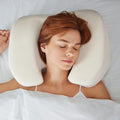 Back Sleeper Pillow with Adjustable Height - Neck & Shoulder Support for Comfortable Sleep