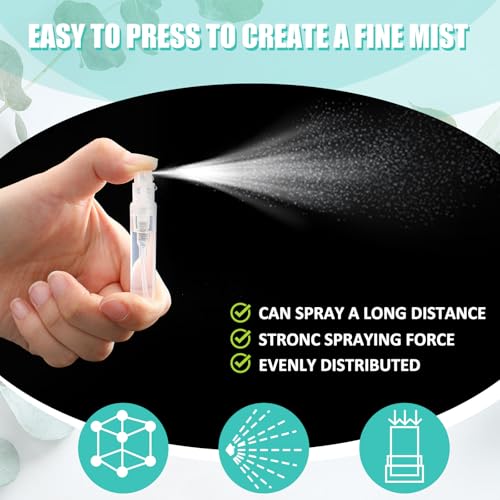 Mini Spray Bottles 3ml - 200 Pack Portable Refillable Atomizers