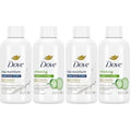 Dove Body Wash Travel Essentials Variety 4-Pack ? Refreshing Cucumber & Green Tea + Deep Moisture Nourishing Body Washes, 3 Oz Ea