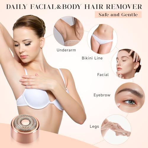 Replacement Heads New Generation 3 for Finishing Touch Flawless Facial Hair Remover Ring Light,New Version Replacement Blades for Women,18K Gold-Plated Rose Gold for Flawless