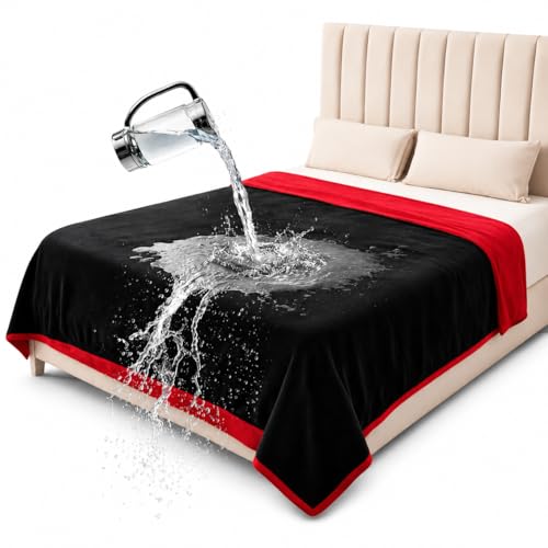 Velvet Red Queen Waterproof Blanket – Stain-Proof Spill-Proof Flannel Bed & Couch Protector