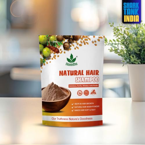 Havintha Organic Herbal Hair Shampoo 24oz Pack of 3 for All Hair Types
