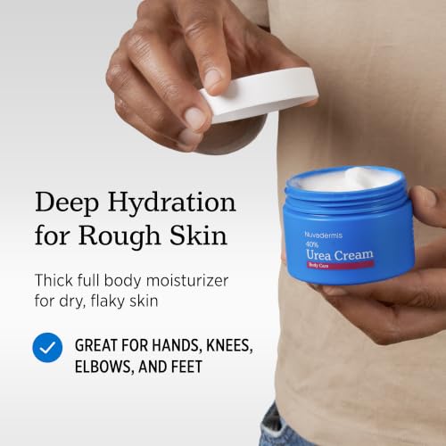 NUVADERMIS Urea Cream 40% for Feet - Max Strength Moisturizer, 5.3 oz Pack of 2