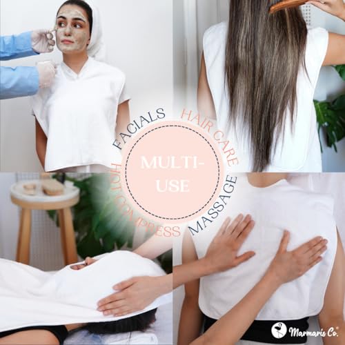 Set of 6 U-Shaped Esthetician Towels ? Soft Microfiber Facial & Massage Towels, Spa & Salon Essentials for Facials, Skincare, and Massage Treatments