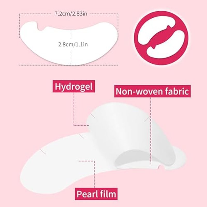 100 Pairs U-Shaped Hydrogel Eye Pads for Lash Extensions ? Ultra-White, Rose-Scented, Ultra-Thin & Anti-Allergic Under Eye Gel Patches ? Professional Eyelash Extension Supplies by ShiTianQianYe