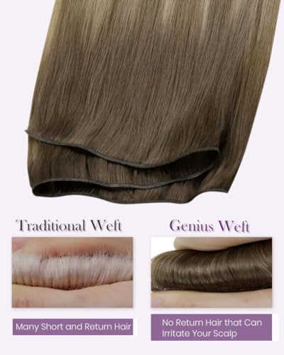 Blonde Ombre Hair Extensions 20 Inch 60g - Brown to Platinum Balayage Variation 8/18/60