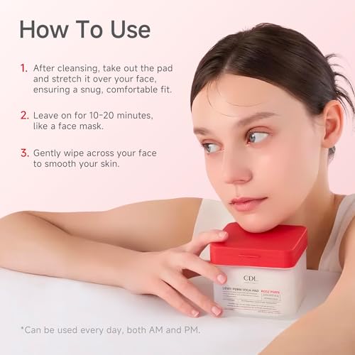 CANDORLOV Korean Exfoliating Face Pads with PDRN & Hyaluronic Acid - Hydrating & Firming, 60 Pads