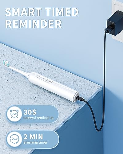 Duolosy White 2-in-1 Electric Toothbrush & Water Flosser Kit - Travel Friendly