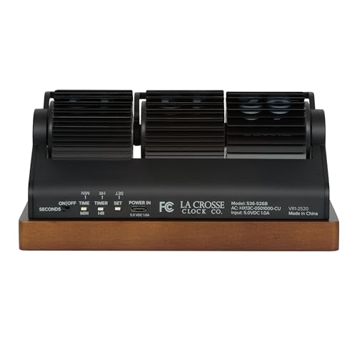 Mechanical Flip Desk Clock - Black Retro Analog Quartz Timepiece