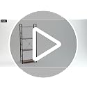 DUMOS Triple Column 4-Tier Industrial Bookshelf - Classic Black, 10.2 x 62.3 x 54.6 Inches