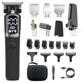 Men’s 6-in-1 Waterproof Grooming Kit with Trimmer, Nose & Ear Clippers, USB-C Charging