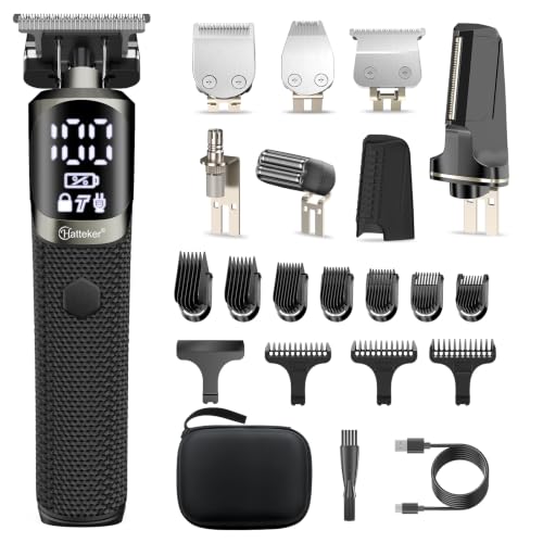 Men’s 6-in-1 Waterproof Grooming Kit with Trimmer, Nose & Ear Clippers, USB-C Charging