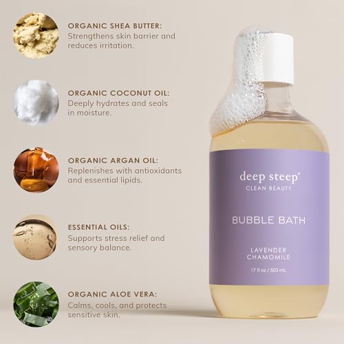 Deep Steep Bubble Bath, Lavender Chamomile, 17oz, 2-Pack,