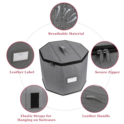 Lukeline Wig Storage Box,Wig Travel Case,Foldable Wig Travel Case for Men and Women,Yarn Organizer, Cosmetic Cabinet Storage Bag