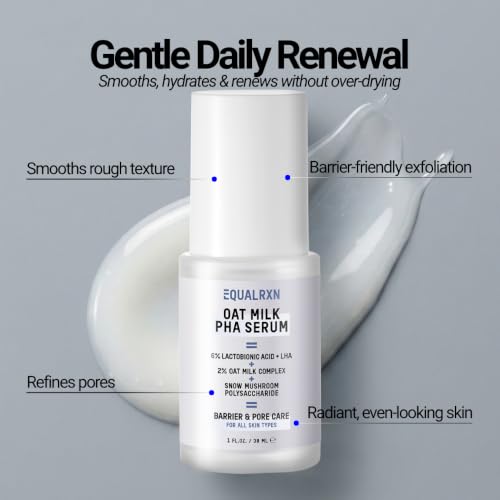 Oat Milk PHA Serum - Hydrating Exfoliant for Sensitive Skin, Pore Refinement & Barrier Care
