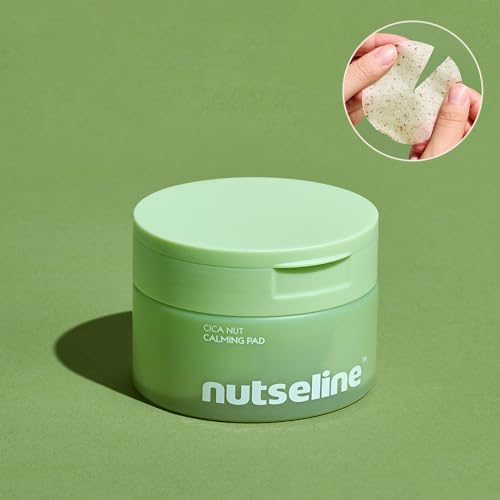 Cica Nut Calming Pads 60 Sheets Korean Skincare ? Soothing & Hydrating Cooling Pads for Sensitive Skin, Niacinamide & Centella Extract, Redness & Irritation Relief