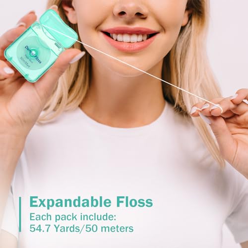 FillTouch Mini Dental Floss Bulk Pack - Mint Flavored 50m Each, Green Variation, 36 Boxes