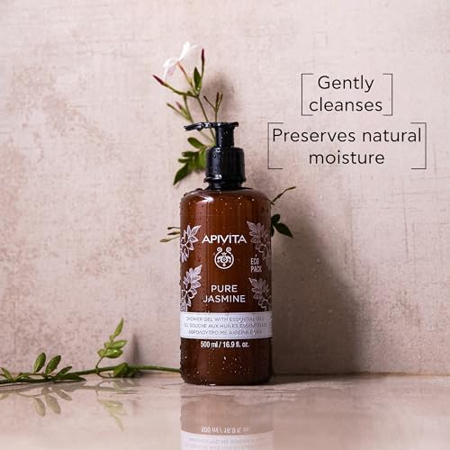 Pure Jasmine Shower Gel 16.9 Fl Oz - Hydrating & Gently Cleansing with Jasmine & Propolis