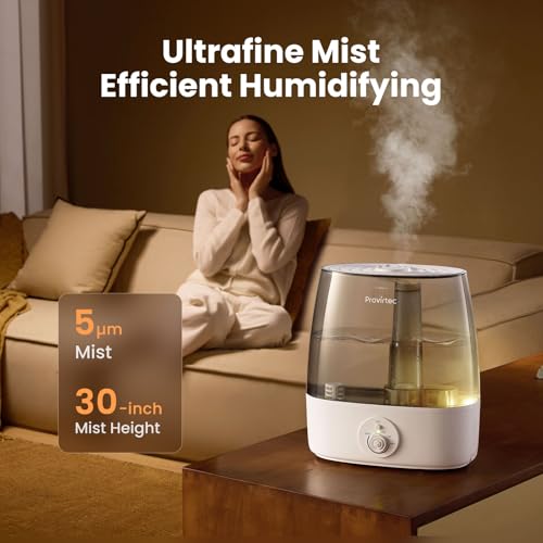 Large Room Humidifier with 6.5L Tank, Top Fill, Aromatherapy & Night Light