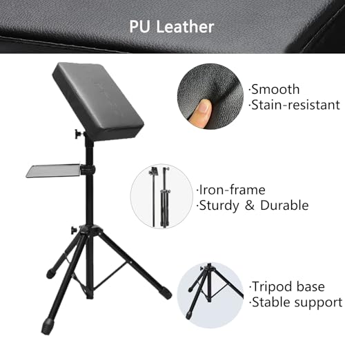 LEEYUKA Tattoo Arm Rest Stand with Tray Tattoo Chair for Client Adjustable Height Sponge Pad Tripod Base Equipment Supplies
