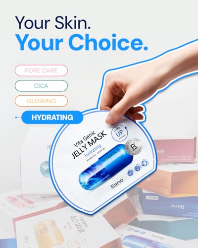 Bano Vita Genic Hydrating Jelly Mask Pack of 10 - Korean Face Sheet Masks