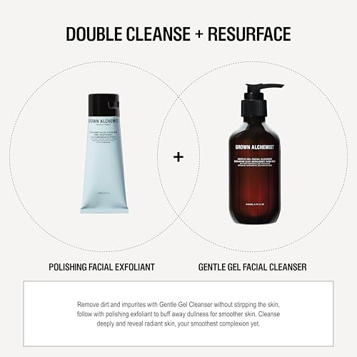Grown Alchemist Facial Cleanser Set - Exfoliating & Gentle Gel Cleansers