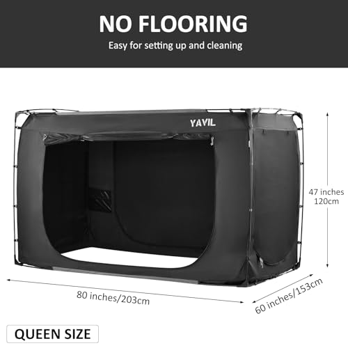 Queen Bed Tent Canopy for Kids and Adults - Indoor Privacy Sleep Tent, Blackout, Queen Size