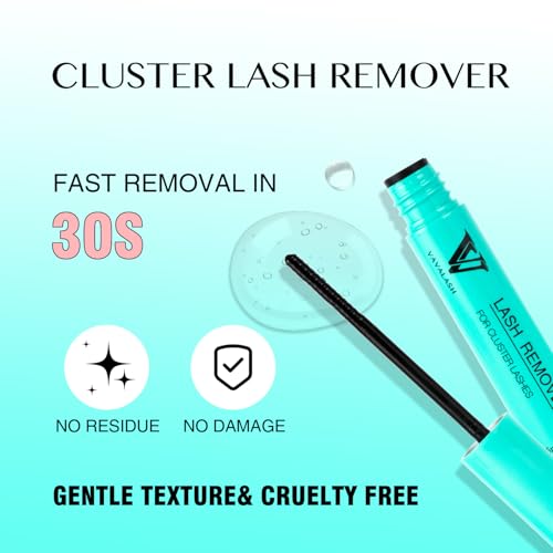 VAVALASH 3 in 1 Lash Bond and Seal Clusters Glue Lash Remover, Waterproof Cluster Lash Glue for DIY Lash Extension Strong Hold Individual Eyelash (Black)
