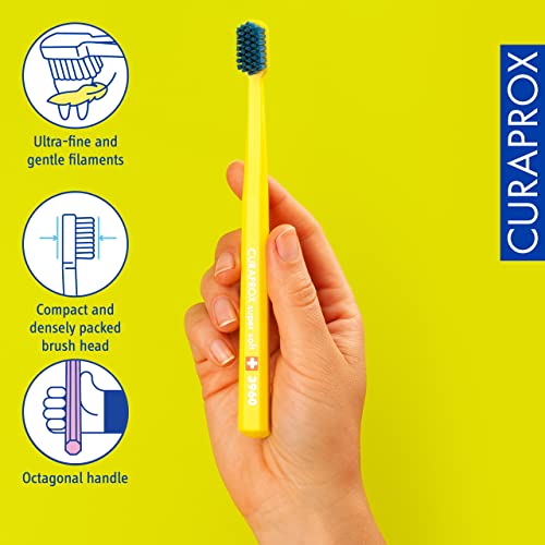 6 Pack Soft Toothbrushes for Sensitive Gums and Teeth - Gentle Plaque Removal