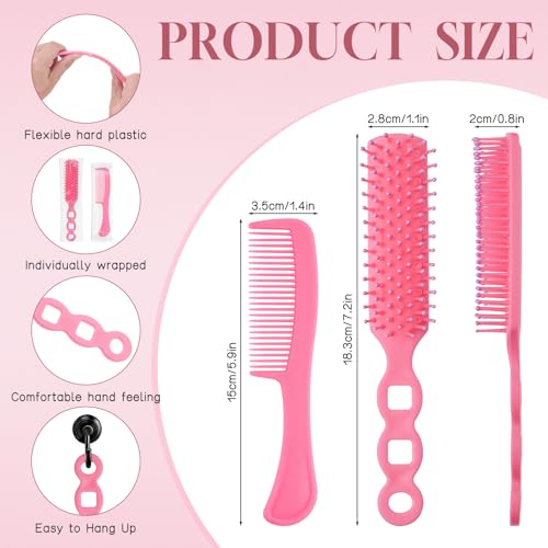 120 Pack Disposable Hair Combs & Brushes - Individually Wrapped, Multi-Color