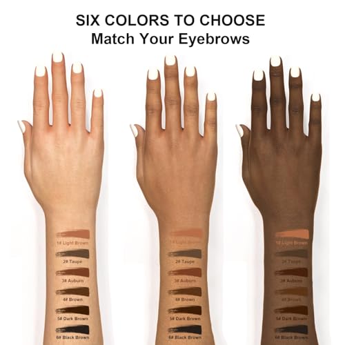 TurritopsisD Eyebrow Pencil Liner ¡¼2-Pack Dark Brown¡½ Waterproof Long-Lasting Retractable Extra-thin Pen Built-in Brush Create Eye Brow Natural Makeup