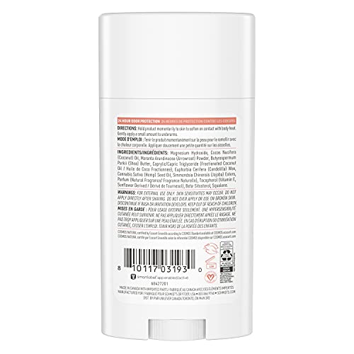 Schmidt's Aluminum Free Natural Deodorant for Women and Men, Hemp Seed Oil and Sage for Sensitive Skin with 24 Hour Odor Protection, Vegan, Cruelty Free, 2.65 oz