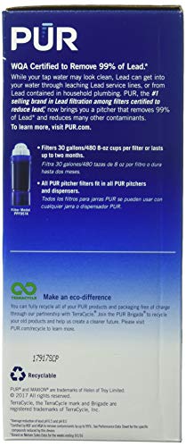 PUR Maxion Replacement Water Filter Pack - 4 Pack for Lead & Contaminant Reduction