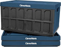 CleverMade Ocean Collapsible Storage Bins 62L 3 Pack, Heavy-Duty Plastic Crates