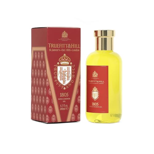 Men's Bath & Shower Gel 200ml - 1805 Scent, Hydrating Body Wash