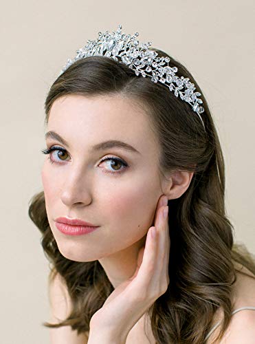 Women’s Bridal Tiara Crown with Rhinestones - Silver & Clear Variation