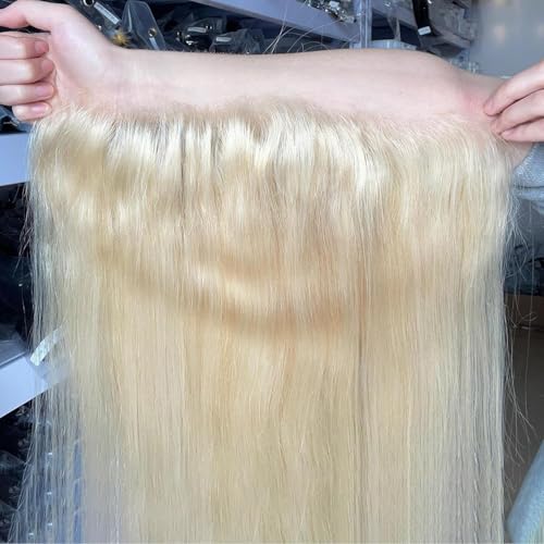 CYSDRH Honey Blonde 13x4 Lace Front Human Hair Frontal 12 Inch Pre Plucked