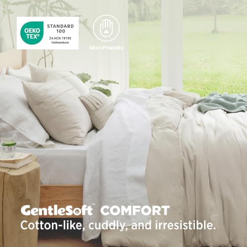 Oversized King Comforter Set - Beige Boho 4-Piece All-Season Bedding with Elegant Design - Bedsure Variation 01